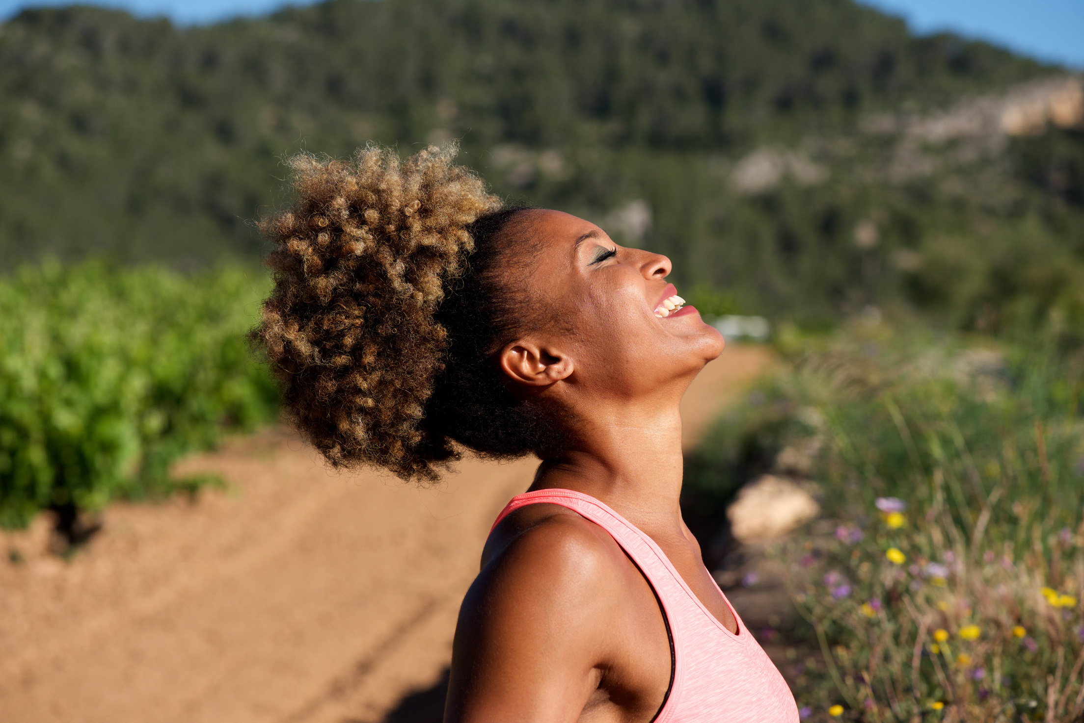 Happy Woman Outside